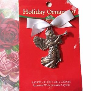 Vintage Yule Rite Christmas Ornament with Crystal